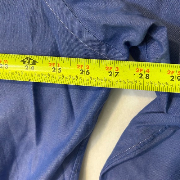 Ralph Lauren Yarmouth Mens 17 35 Blue Oxford Button Down Shirt Polo Pony - Picture 7 of 8